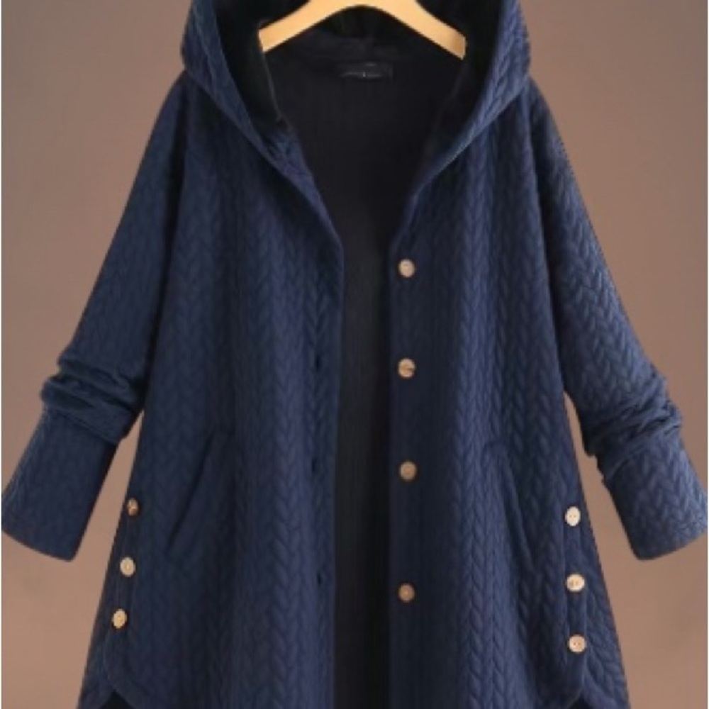 Women's Navy Hooded Jacket